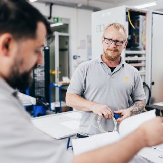 Mitarbeiter im Gespräch